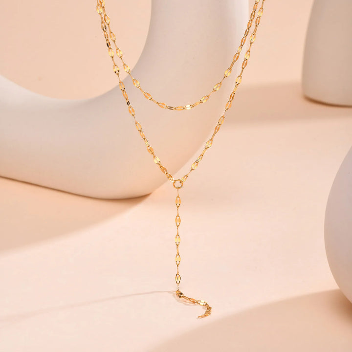 Double-Layer Lip Chain Necklace