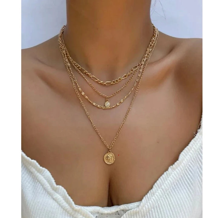 18K Gold Layered Necklace Set