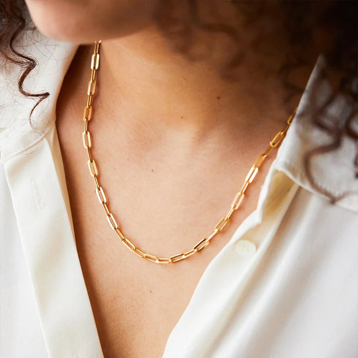 Tarnish-Free Paperclip Chain Choker