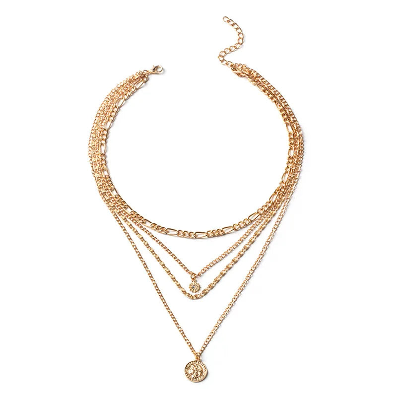 18K Gold Layered Necklace Set