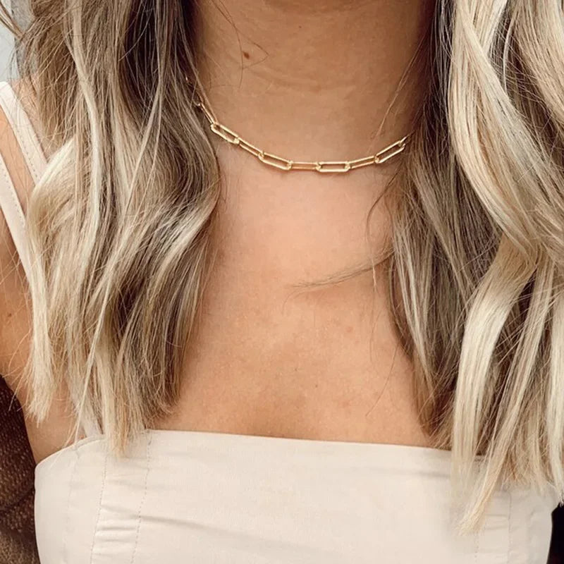 Tarnish-Free Paperclip Chain Choker