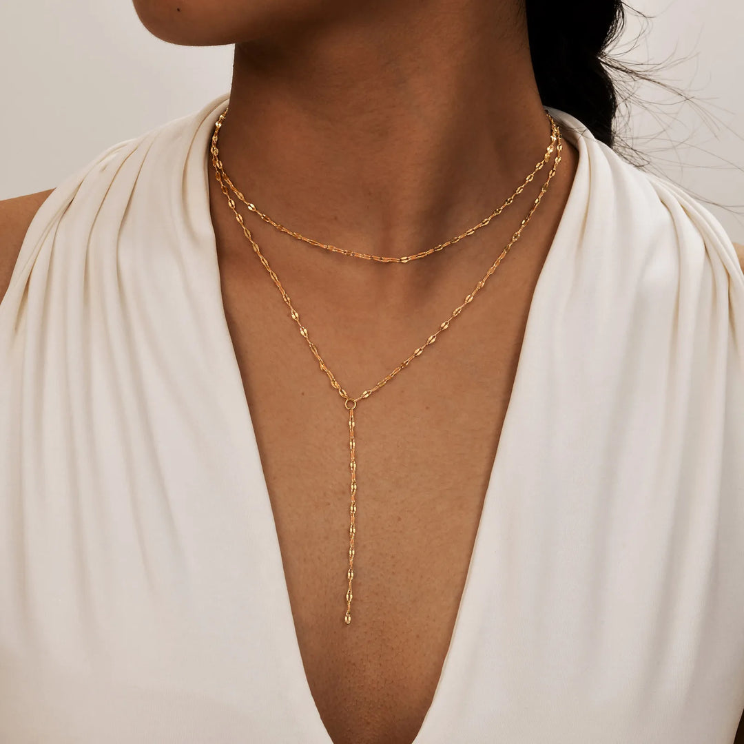 Double-Layer Lip Chain Necklace