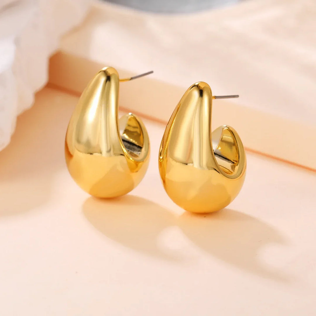 Vintage Chunky Teardrop Earrings