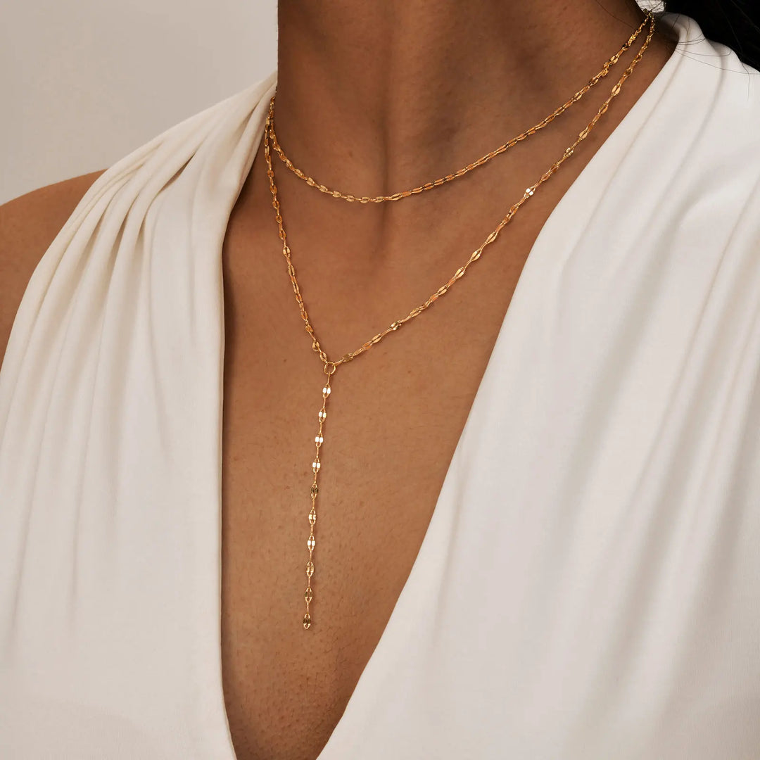 Double-Layer Lip Chain Necklace